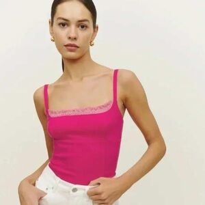 Reformation Cari Linen Top in Corvette